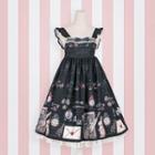 Bow Accent Frill Trim Pinafore Dress
