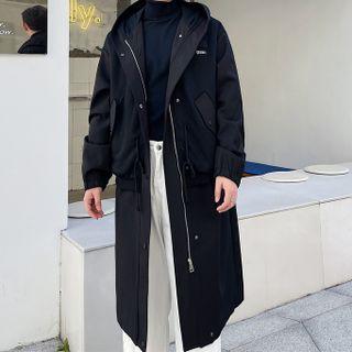 Mock Two-piece Zipped Long Parka