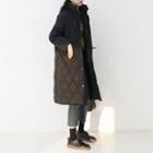 Quilted Zipped Long Coat