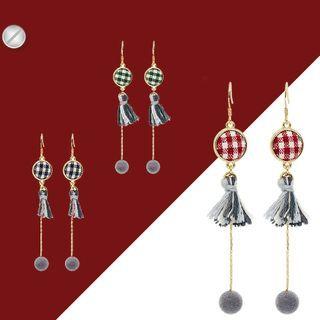 Tassel Pom Pom Dangle Earring