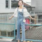 Washed Boot-cut Dungaree