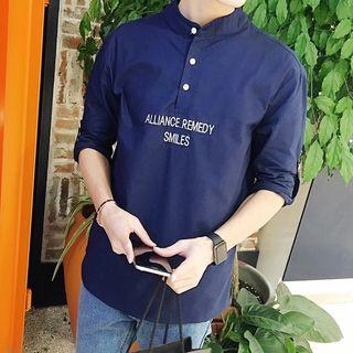 Letter Stand-collar Top