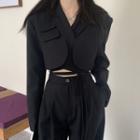 Irregular Cropped Jacket / Wide-leg Dress Pants