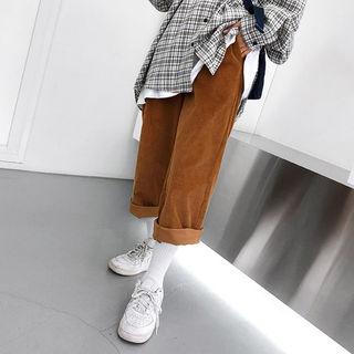 Wide-leg Corduroy Pants One Size