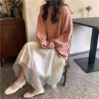 Loose-fit Knit Sweater / A-line Skirt
