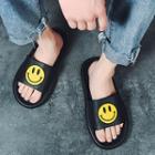 Smiley Face Flat Slide Sandals