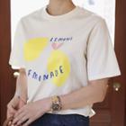 Lemon Print Cotton T-shirt