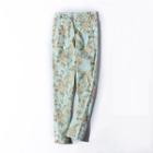 Floral Print Straight-fit Pants