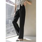 Tab-waist Loose-fit Dress Pants