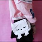 Cat Applique Crossbody Bag