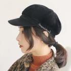 Embroidered Lettering Newsboy Cap
