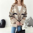 Patterned Toggle Knit Jacket
