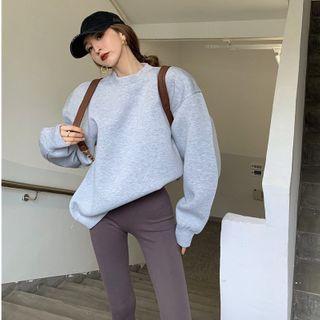 Plain Loose-fit Sweatshirt / Leggings