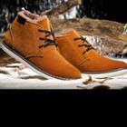 Fleece-lined Lace-up Chukka Boots