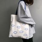 Canvas Cloud Print Tote Bag