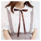 Frill-trim Pintuck Blouse With Tie