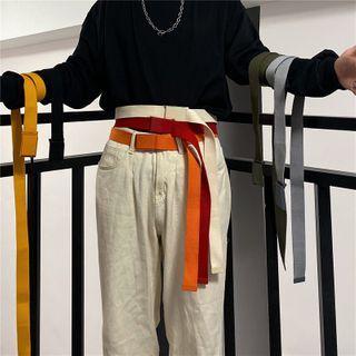 Bucked Plain Canvas Belt