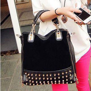 Studded Handbag With Shoulder Strap