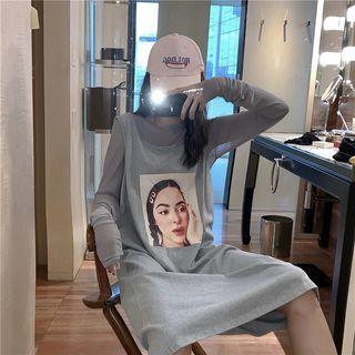 Plain Long-sleeve Mesh Top
