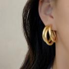 Hoop Sterling Silver Earring 1 Pair - Gold - One Size