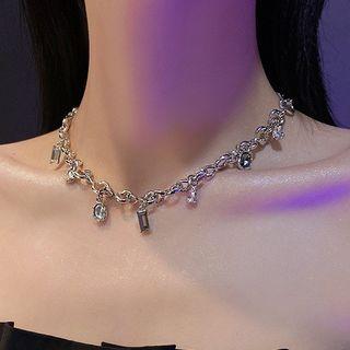 Charm Chain Choker 1 Pc - Silver - One Size