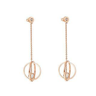 Simple Temperament Plated Rose Gold 316l Stainless Steel Geometric Round Tassel Earrings Rose Gold - One Size