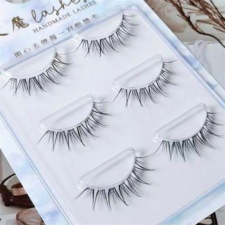 Set Of 3: False Eyelashes (c17) Black - 10mm