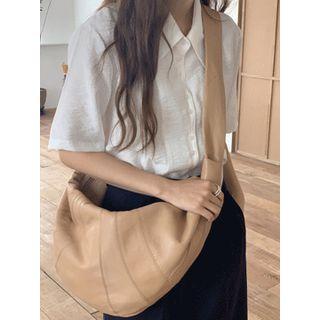 Button-detail Sheer Blouse