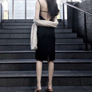 Strappy Open-back Sheath Dress