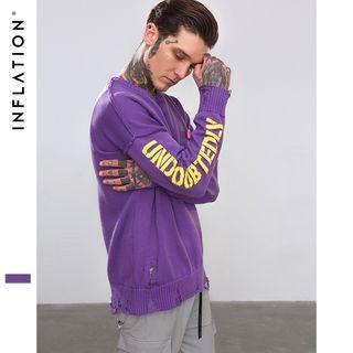Couple Distressed Knit Sweater