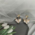 925 Sterling Silver Flower Ear Jacket 1 Pcs - 925 Silver Needle - Earring - As Shown In Figure - One Size