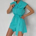 Sleeveless Belt Waist Romper