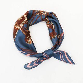 Blue Chain Neckerchief / Scarf As Shown In Figure - One Size