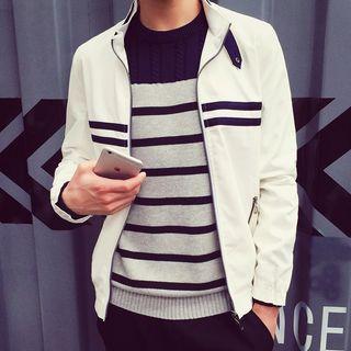 Stand Collar Zip Up Jacket