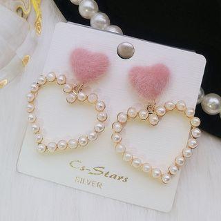 Plush Heart Earring
