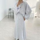 Oversized Sweatshirt / Maxi A-line Skirt