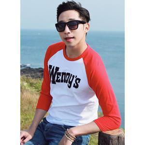 Lettering Raglan-sleeve T-shirt