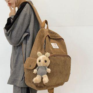 Cartoon Charm Corduroy Backpack