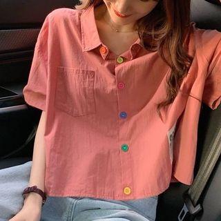 Short-sleeve Pocket Detail Shirt