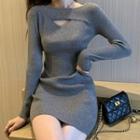 Cutout Mini Knit Dress