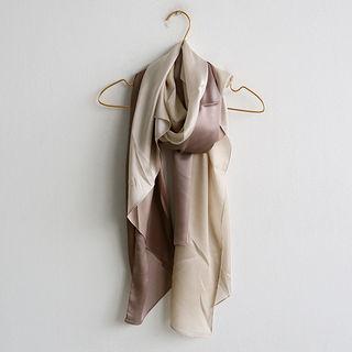 Gradient Long Sleek Scarf Beige - One Size