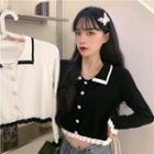 Collar Ruffle Cardigan