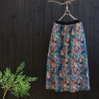 Floral A-line Midi Skirt As Shown In Figure - One Size