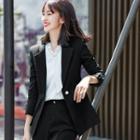 Set: Peplum Blazer + Dress Pants + Blouse
