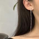 Rhinestone Asymmetrical Fringed Earring 1 Pair - Rhinestone Asymmetrical Fringed Earring - Silver - One Size