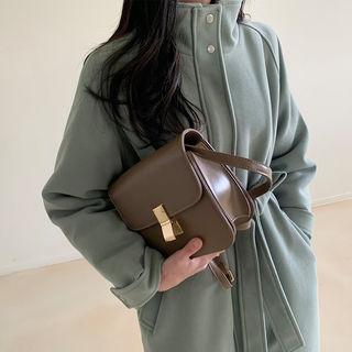 Funnel-neck Woolen Coat
