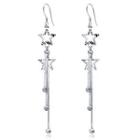Star Sterling Silver Fringed Earring 1 Pair - S925 Silver Earrings - Silver - One Size