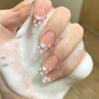 Heart Faux Nail Tips R192 - Nude - One Size