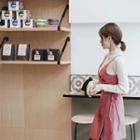 Spaghetti-strap Surplice-wrap Dress