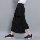 Layered Pleated Midi Skirt